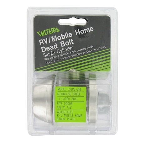 Valterra DOOR DEADBOLT, SINGLE CYLINDER, 1IN THROW, CLAM SHELL L32CS3108